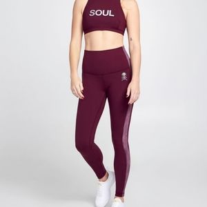 New Lululemon for SoulCycle Align 25" legging  size 6 Burgandy